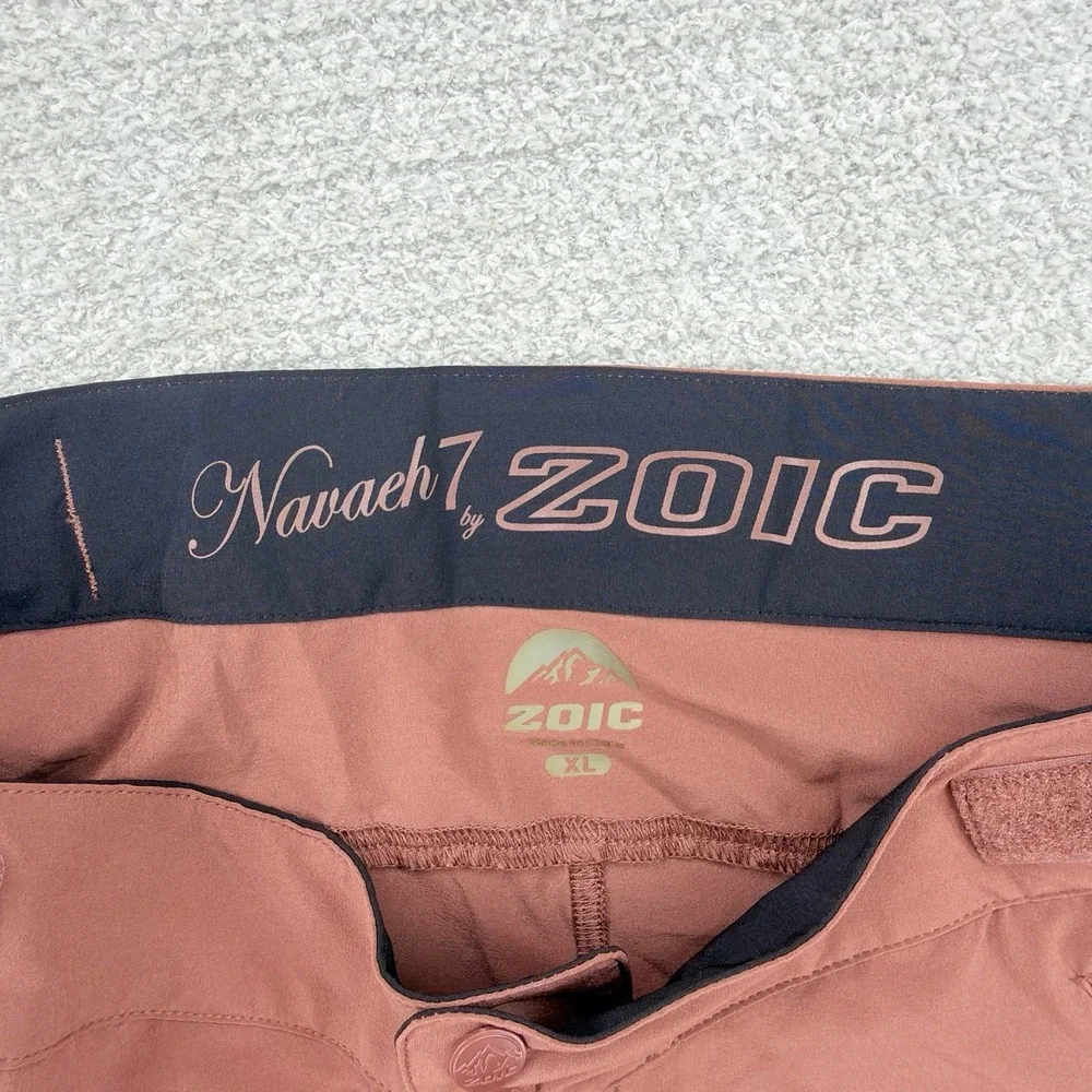 ZOIC Navaeh 7 MTB Cycling Shorts Womens XL Rosewood Stretch Adjustable Waist